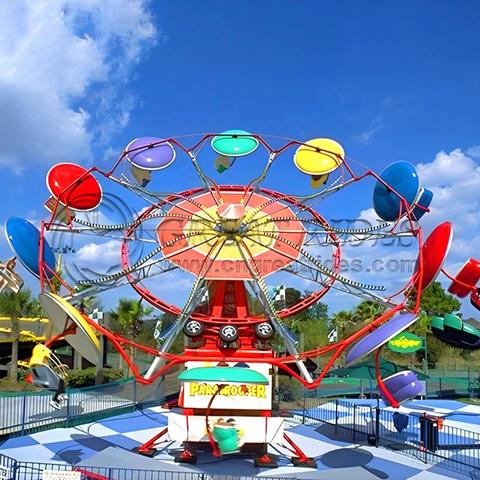 Portable fairground rides spinning sliding car space mini flying car ...