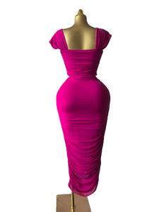 Women's Sleeveless Strapless Ruffled <b>Top</b> and Skirt 2-Piece Set Fashion - Product Image 3