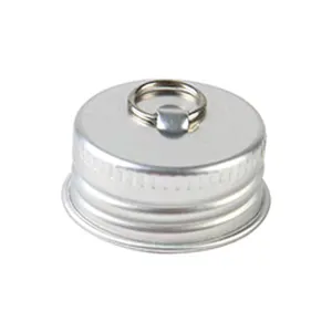Individuelle metall-aluminium-deckel flaschendoppelverschlüsse mit Ring-Zugriff