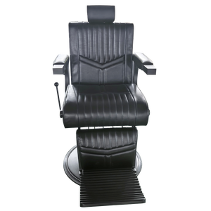 Chaise de Barbier Ergonomique Portable Prête à l'Expédition avec Pompe Hydraulique Noire Robuste Pliable pour Coiffeur en Salon - Product Image 2