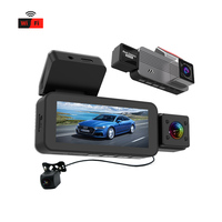 Fabricant OEM Dashcam 3 voies 3.39 pouces enregistreur de voiture DVR enregistrement en boucle surveillance du stationnement avec capteur G WIFI