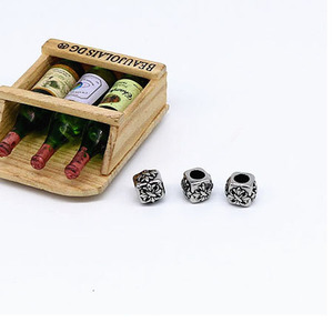 Yunnique Stainless Steel Square <b>Spacer</b> Bead with Lotus Design Casting Process for Bracelet Making - Product Image 4