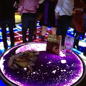 高端现代酒吧派对婚礼事件液体表互动颜色变化液体照明照明酒吧柜台顶部