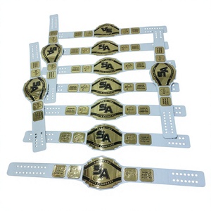 Custom championship <b>Belts</b> Make Your Own design champion <b>belt</b> Gold Plated Zinc Plates Leather Strap boxing custom Champion <b>Belts</b> - Product Image 1