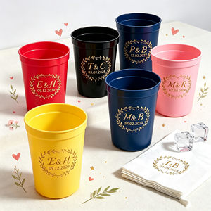 Gobelet en PP noir 15oz 14oz, nouvelle collection 2026, sensible à la température, changeant de couleur, pour Noël, tasse à café colorée, tasse en plastique pour Halloween et les fêtes - Product Image 1