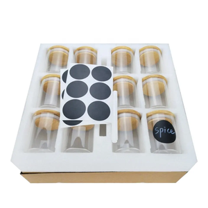 Ensemble de 12 bocaux de conservation alimentaire en verre borosilicate hermétiques, best-seller pour la cuisine - Product Image 5
