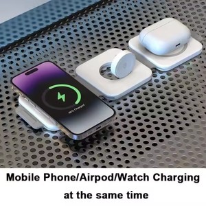 Chargeur sans fil 3 en 1 pliable de bureau à charge rapide 30W pour téléphone 16 15 14 13 12 Pro Max, montre 10 9 8 7 6, AirPods Pro 2 - Product Image 2