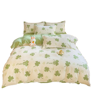 100% ropa de cama de algodón sábana impresa al por mayor juegos de <span class=keywords><strong>fundas</strong></span> de edredón baratos juego de cama personalizado - Product Image 1