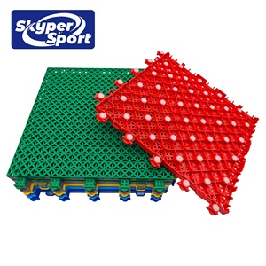 Muestras Gratis, Baldosas de Plástico PP de 20'x20' para Canchas de Baloncesto Interiores y Exteriores, con Logotipo Personalizado, Fiba 3x3, Ecológicas y Resistentes a Impactos - Product Image 1