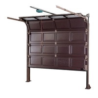 Porte de garage sectionnelle automatique en alliage d'aluminium isolée, électrique, à commande à distance, pour garage commercial moderne, AC 220V
