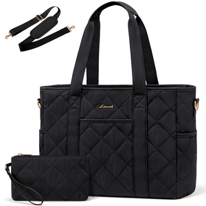 LOVEVOOK Bolso Tote Acolchado de 15.6 y 17 Pulgadas <span class=keywords><strong>para</strong></span> <span class=keywords><strong>Mujer</strong></span>, Bolso de Mano <span class=keywords><strong>para</strong></span> Portátil, Gran Capacidad, <span class=keywords><strong>para</strong></span> Trabajo y Oficina - Product Image 1