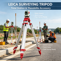 Trípode de Topografía de Alta Resistencia Compatible con Teodolito Leica, Estación Total, Repuestos de Topografía para Medición en Campo de Ingeniería