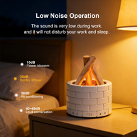 Humidificateur ultrasonique de flamme d'huile essentielle de diffuseur d'arome de feu simulé par USB électronique intelligent