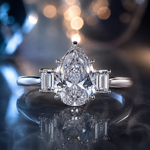 Anello a Goccia di Lusso per Donne, Gioiello da Dito Scintillante e alla Moda - Product Image 4