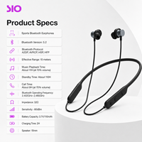 Écouteurs intra-auriculaires sportifs à tour de cou 11H 10mm Driver IPX5 étanches pour Bluetooth 5.2, autonomie de 10-15h, certifiés CE, OEM ODM