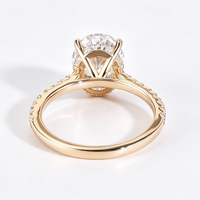 Bague de mariage tendance en argent sterling 925, forme goutte d'eau, couleur D, moissanite VVS, luxe léger et élégant
