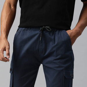 Pantalon cargo pour homme en toile, coupe classique, léger, taille haute, tissu respirant et écologique pour un style quotidien confortable - Product Image 2