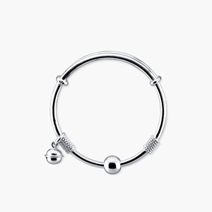 Bracelet en argent pur pour nouveau-né, mignon, neuf, plaqué or rose/jaune/platine - « Le premier » - Product Image 2