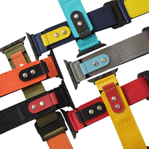 <span class=keywords><strong>Correa</strong></span> de reloj de tela con logotipo personalizado, material de nailon + <span class=keywords><strong>correa</strong></span> de reloj de cuero para <span class=keywords><strong>Apple</strong></span> <span class=keywords><strong>Watch</strong></span> 8 - Product Image 3