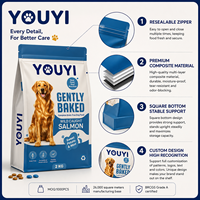 Sac à fond plat personnalisé de qualité alimentaire avec fermeture éclair pour l'emballage de collations, de café, d'aliments pour animaux, anti-odeur, sac à 8 soudures latérales 1kg 3kg 5kg