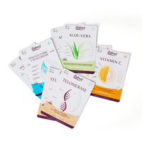 Sachets personnalisés imprimés thermoscellables à trois soudures en aluminium pour masques faciaux et emballages de cosmétiques pour soins de la peau