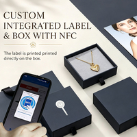 Boîte à bracelet RFID NFC personnalisée avec étiquette NFC intelligente anti-contrefaçon, emballage de bijoux de luxe antivol, logo OEM