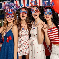 Bandeau en feutre 2026 avec étoiles rouges, blanches et bleues, chapeau de fête, accessoires de fête, décoration patriotique américaine pour défilé