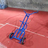 Chariot mobile à tambour d'huile en acier, capacité de 300kg, transporteur de baril à plate-forme de 10 pouces, chariot à main, transporteur d'équipement de manutention, nouveauté
