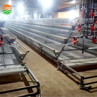 Vente chaude 3/4/6/8 niveaux volaille couche Cage 96 / 128 / 160 oiseaux conception automatique