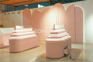 Cửa Hàng Bán Lẻ Nổi Trang Điểm Bằng Gỗ Kệ Hiển Thị Showcase Giá Đứng Cho Vẻ Đẹp Mỹ Phẩm Showroom Ánh Sáng Cửa Hàng Bán Thiết Kế Tường - Product Image 3