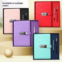 Nouveau modèle de carnet A5 avec verrouillage par mot de passe, bloc-notes de bureau, ensemble de carnets, boîte cadeau, logo personnalisé