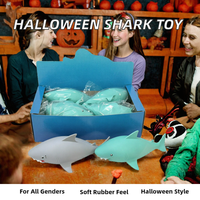 Jouet anti-stress en caoutchouc en forme de requin pour Halloween, jouet de décompression pour fêtes et farces