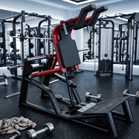 Machine à Squat Hack à Charge Libre, Équipement Commercial de Musculation pour Cuisses et Fessiers (Bas du Corps)