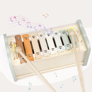 Mới bằng gỗ Montessori Đồ chơi nhạc cụ Đồ chơi voi mô hình búa đập đồ chơi Xylophone trò chơi câu cá - Product Image 4