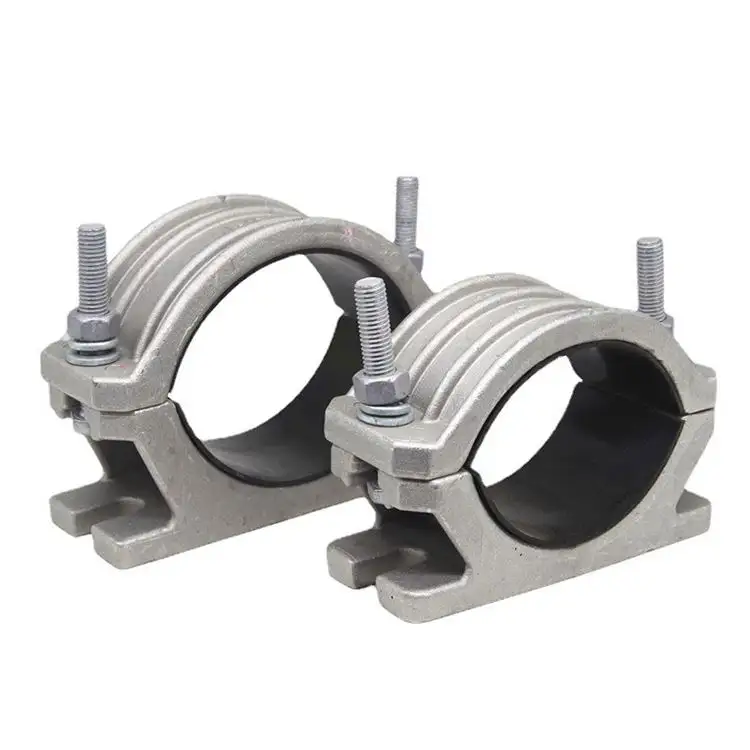 Dois grampos do cabo do parafuso Trefoil Clamp Alta Tensão Alumínio Power Cleat Clamp