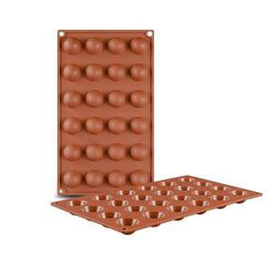 MUYULINS Factory 24-Cavity Hemispherical Maker LFGB Platinum Non-Stick BPA-Free <b>Silicone</b> Mousse Cake Mold - Product Image 2