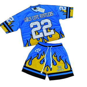 Ensemble de t-shirts d'été pour hommes personnalisés, deux pièces, séchage rapide, short de football en jersey, impression par sublimation, ensemble de maillots en mesh pour hommes - Product Image 1