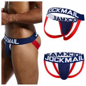 Per <span class=keywords><strong>Uomo</strong></span> Gay: Jockstrap in Cotone Traspirante, Antibatterico, Ecologico, <span class=keywords><strong>Slip</strong></span> a Vita Bassa, Perizoma Sexy, Bikini Maschile Taglie Forti - Product Image 1
