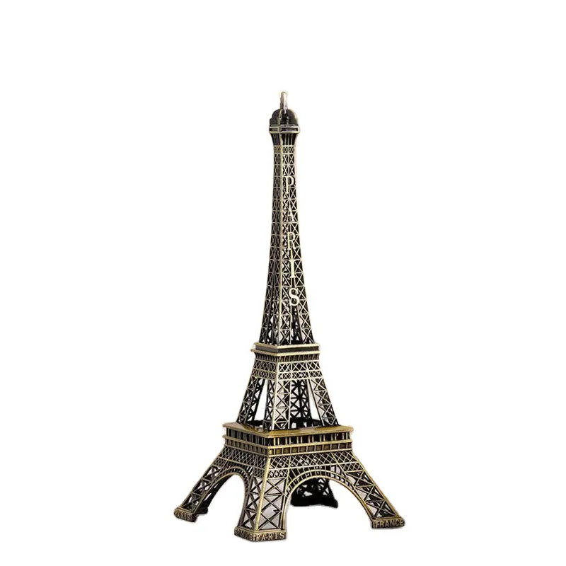 Penjualan laris Dekorasi Rumah kualitas tinggi Model Dekor suvenir Menara Eiffel hadiah promosi Paris logam kustom Logo besi Prancis