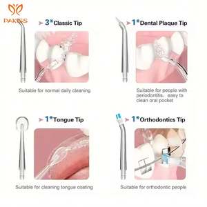Hydropulseur dentaire portatif rechargeable par USB de 220ml pour l'irrigateur oral 4 bouts de dents - Product Image 2