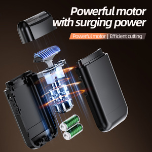 Afeitadora eléctrica recargable transfronteriza, compacta y portátil, impermeable para uso en coche, afeitadora para hombres, afeitadora de carga rápida. - Product Image 5