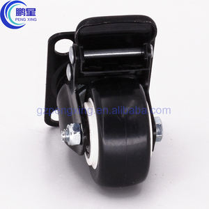 Hochleistungs-schwarzer Bürostuhl Polyurethan-Gummi-Lenkrad 1,5 Zoll 2 Zoll 2,5 Zoll PVC-Rad Gummi-Nachlauf mit Schloss - Product Image 6