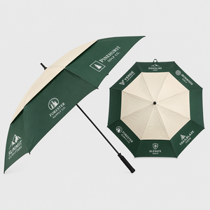 Parapluie publicitaire personnalisé pour salon professionnel, parapluie de golf droit résistant au vent en polyester, cadeau promotionnel pour branding d'entreprise - Product Image 2
