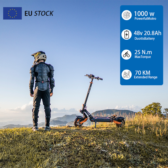10 Inch Off-Road Tires Foldable Electric Scooter Waterproof 70km Dual Shock Absorbers Brushless Motor 1000W Lithium G2 Max