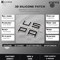 Étiquette thermocollante en silicone gaufré moulé par injection, logo 3D en relief, pour vêtements de sport personnalisés