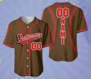 Maillot de baseball personnalisé pour adulte, style rétro, 100 % polyester, respirant, séchage rapide, confortable, col Henley, nom du joueur, numéros d'équipe - Product Image 3