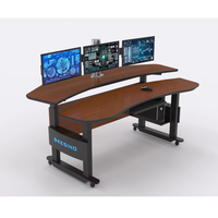 Console de Salle de Contrôle Kesino, Vente Directe Usine, Panneau HPL Bois, Bureau Ergonomique Réglable en Hauteur, Mobilier de Bureau