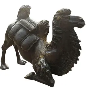 야외 대형 청동 낙타 조각 동물 동상 커스텀 메탈 아트 워크