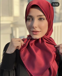 Pañuelos Hijab Largos Lisos <span class=keywords><strong>de</strong></span> Color Sólido para <span class=keywords><strong>Mujer</strong></span>, Pañuelos <span class=keywords><strong>de</strong></span> Poliéster Satinado Mate con 28 Colores Disponibles - Product Image 4