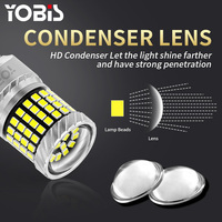 YOBIS 2025 nueva luz LED de freno de señal de Giro 2016 87 SMD Focos LED Auto 12V 24V T20 7440 w21w 7443 1156 BA15S 1157 BAY15D bombilla LED